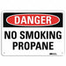 Danger No Smoking Sign 7 in x 10 in Alum