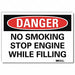 Danger Sign 5 in x 7 in Rflct Sheeting