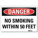 Danger Sign 7inx10in Reflective Sheeting