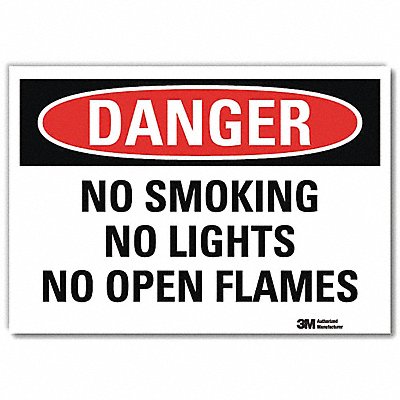Danger Sign 7 in x 10 in Rflct Sheeting