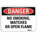 Danger No Smoking Sign 7 in x 10 in Alum