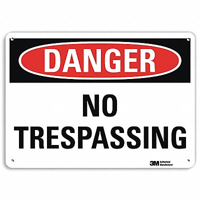 Danger Sign 7 in x 10 in Aluminum