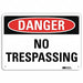 Danger Sign 7 in x 10 in Plastic
