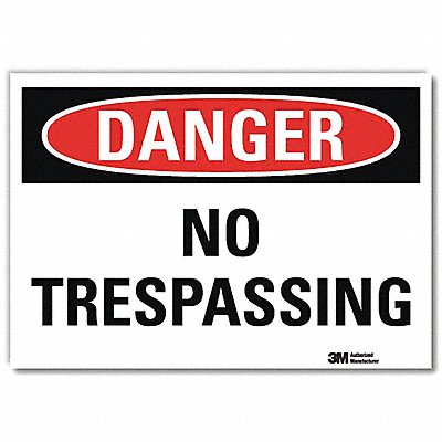 Danger Sign 10inx14in Reflctv Sheeting