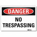 Danger Sign 10inx14in Reflctv Sheeting