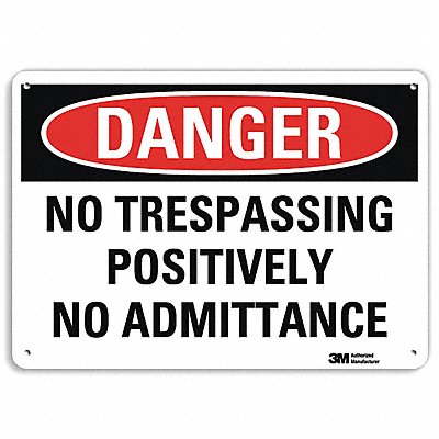 Danger Sign 10 in x 14 in Plastic