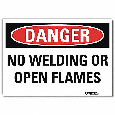 Danger Sign 5 in x 7 in Rflct Sheeting
