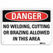Danger Sign 10 in x 14 in Plastic