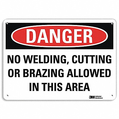 Danger Sign 7 in x 14 in Aluminum