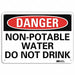 Danger Sign 7 in x 10 in Aluminum