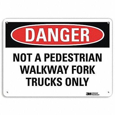 Danger Sign 10 inx14 in Aluminum