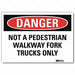 Danger Sign 5 in x 7 in Rflct Sheeting