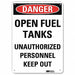 Danger Sign 14 inx10 in Aluminum