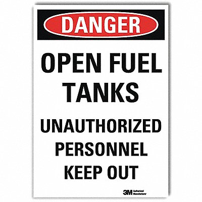 Danger Sign 14 in x 10 in Rflct Sheeting