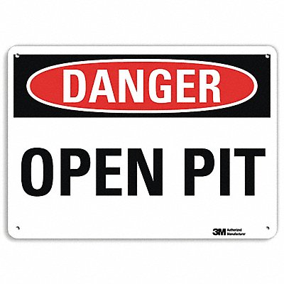 Danger Sign 7 in x 10 in Aluminum