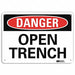 Danger Sign 10 in x 14 in Aluminum