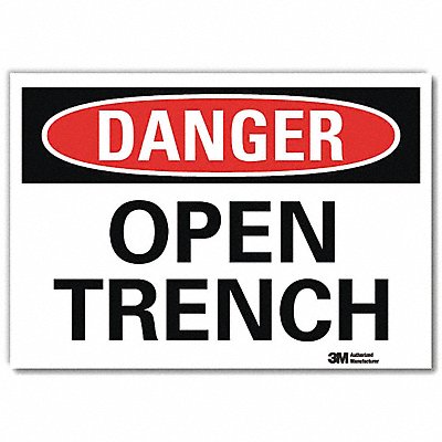 Danger Sign 7 in x 10 in Rflct Sheeting