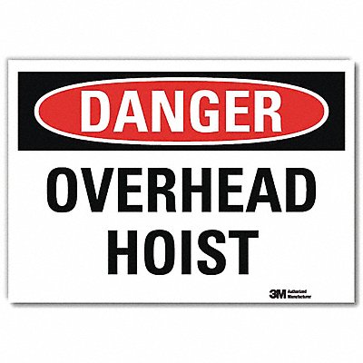 Danger Sign 10 in x 14 in Rflct Sheeting