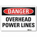 Danger Sign 7 in x 10 in Rflct Sheeting