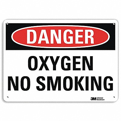 Danger No Smoking Sign 7 in x 10 in Alum