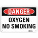 Danger No Smoking Sign 7 in x 10 in Alum