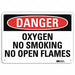 Danger No Smoking Sign 7 in x 10 in Alum