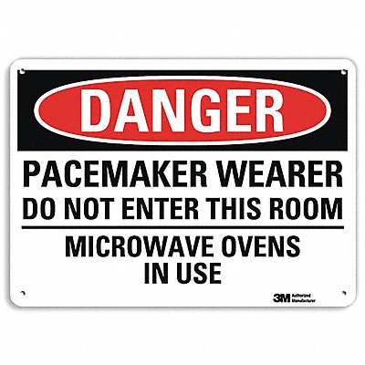 Danger Sign 7 in x 10 in Aluminum