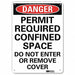Danger Sign 10 in x 10 in Aluminum