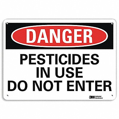 Danger Sign 7 in x 10 in Aluminum