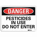 Danger Sign 10 in x 14 in Aluminum