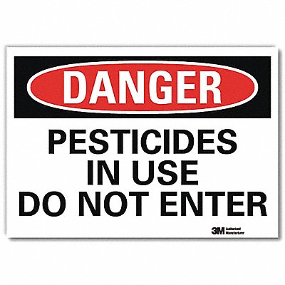 Danger Sign 7 in x 10 in Rflct Sheeting