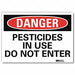 Danger Sign 7 in x 10 in Rflct Sheeting
