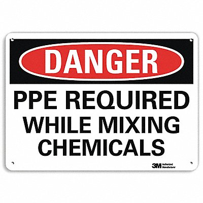 Danger Sign 10 in x 14 in Aluminum