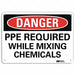 Danger Sign 10 in x 14 in Aluminum