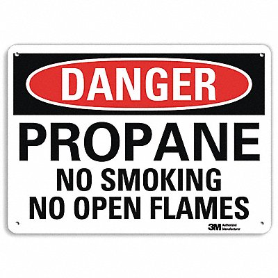 Danger No Smoking Sign 10 x 14 Alum