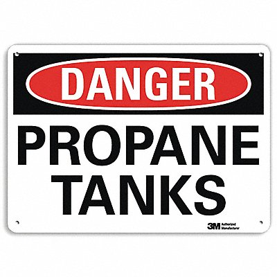 Danger Sign 7 in x 10 in Aluminum