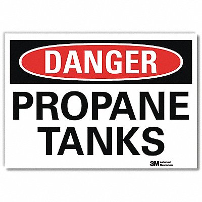 Danger Sign 7 in x 10 in Rflct Sheeting