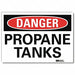 Danger Sign 7 in x 10 in Rflct Sheeting