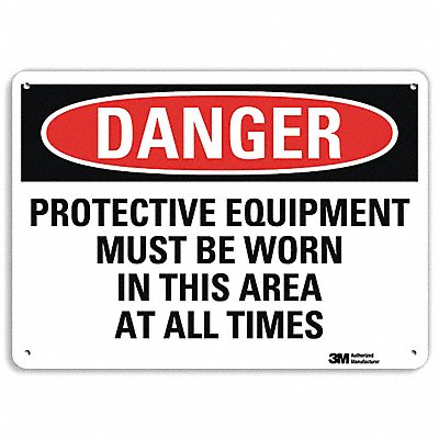Danger Sign 10 inx14 in Plastic