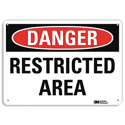 Danger Sign 7 in x 10 in Plastic