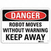 Danger Sign 10 inx14 in Plastic