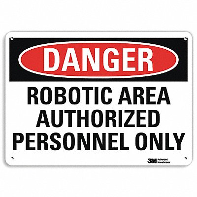 Danger Sign 10 in x 14 in Aluminum