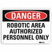 Danger Sign 7 inx10 in Plastic