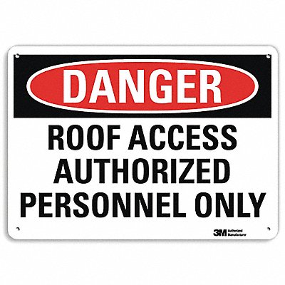 Danger Sign 10 inx14 in Plastic