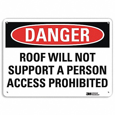 Danger Sign 7 in x 10 in Plastic