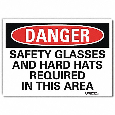 Danger Sign 7 in x 10 in Rflct Sheeting