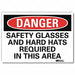 Danger Sign 7 in x 10 in Rflct Sheeting