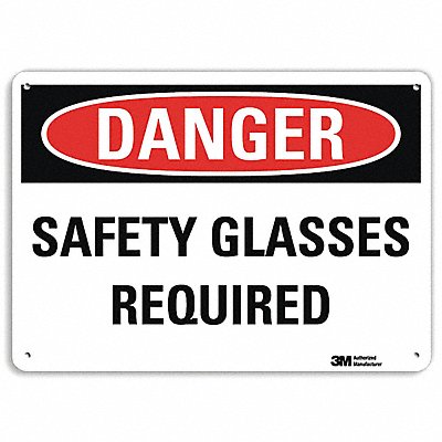 Danger Sign 10 in x 14 in Aluminum