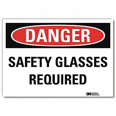 Danger Sign 7 in x 10 in Rflct Sheeting