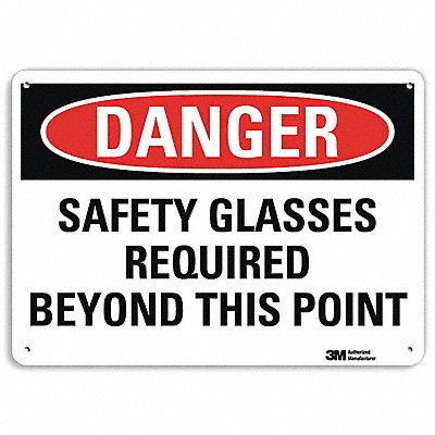 Danger Sign 10 inx14 in Aluminum